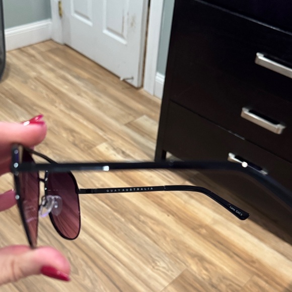 Quay Australia Burgundy Aviator Sunglasses - Picture 3 of 3